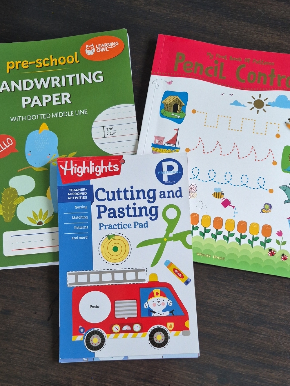 Preschool Handwriting Paper, Pencil Control, and Cutting and Pasting Pad